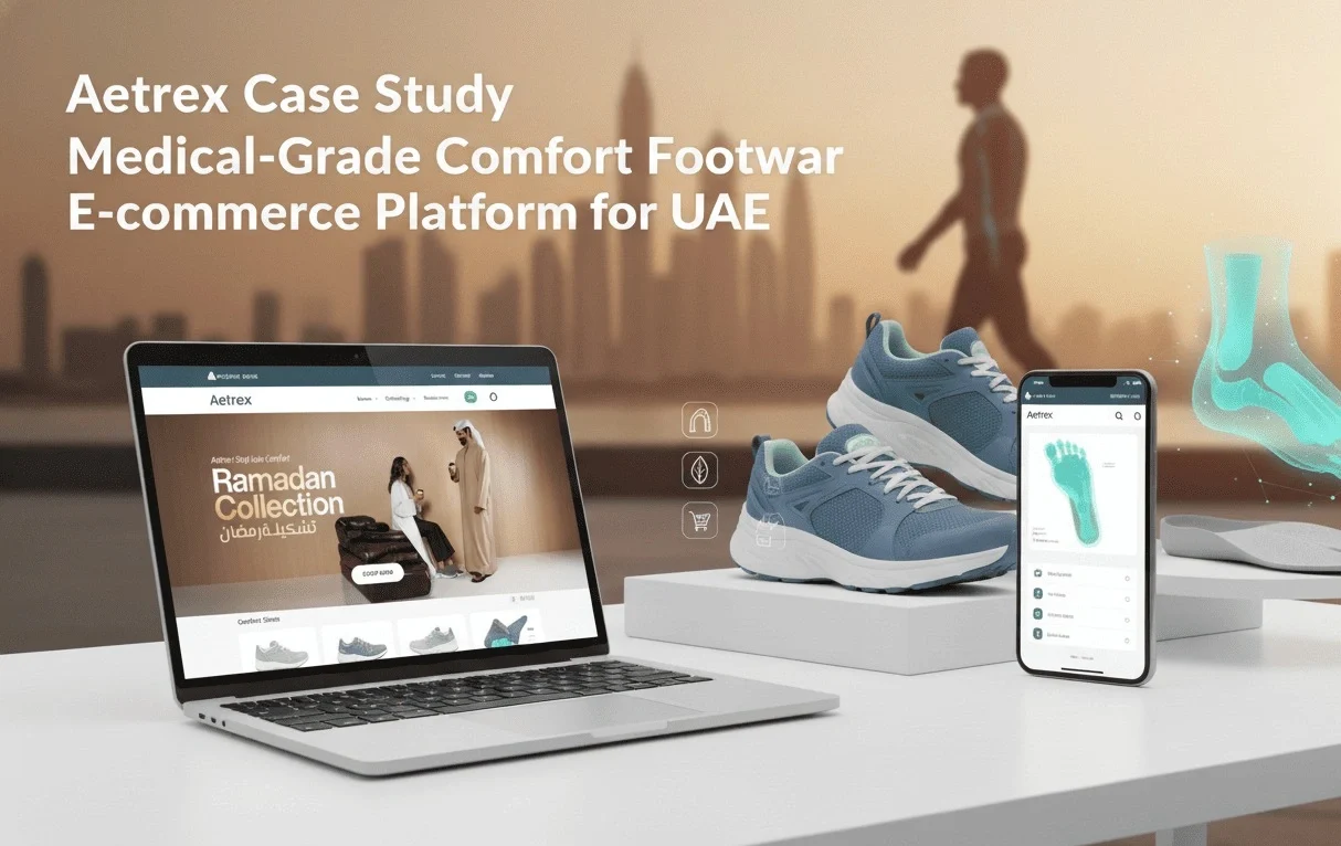 Aetrex comfort footwear ecommerce website case study by Newton Byte