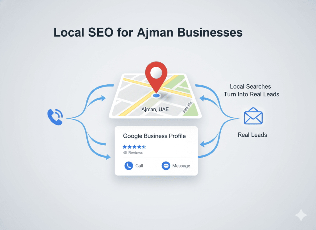 Local SEO in Ajman using Google Maps and Business Profile to generate leads