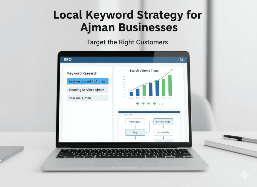 Local keyword research and on-page SEO strategy for Ajman businesses