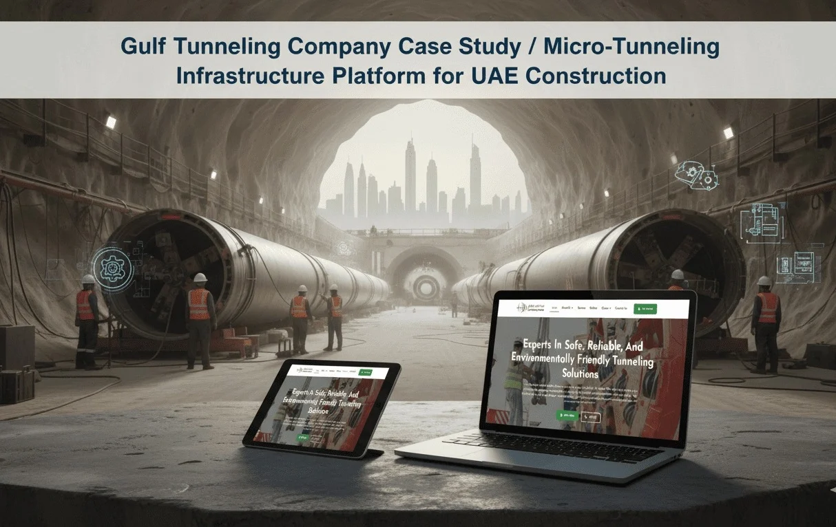 Gulf Tunneling Company construction and tunneling website case study by Newton Byte