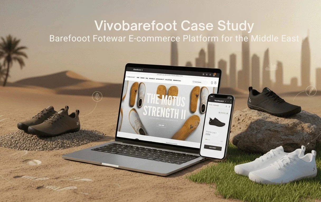 Vivobarefoot barefoot footwear ecommerce website case study by Newton Byte