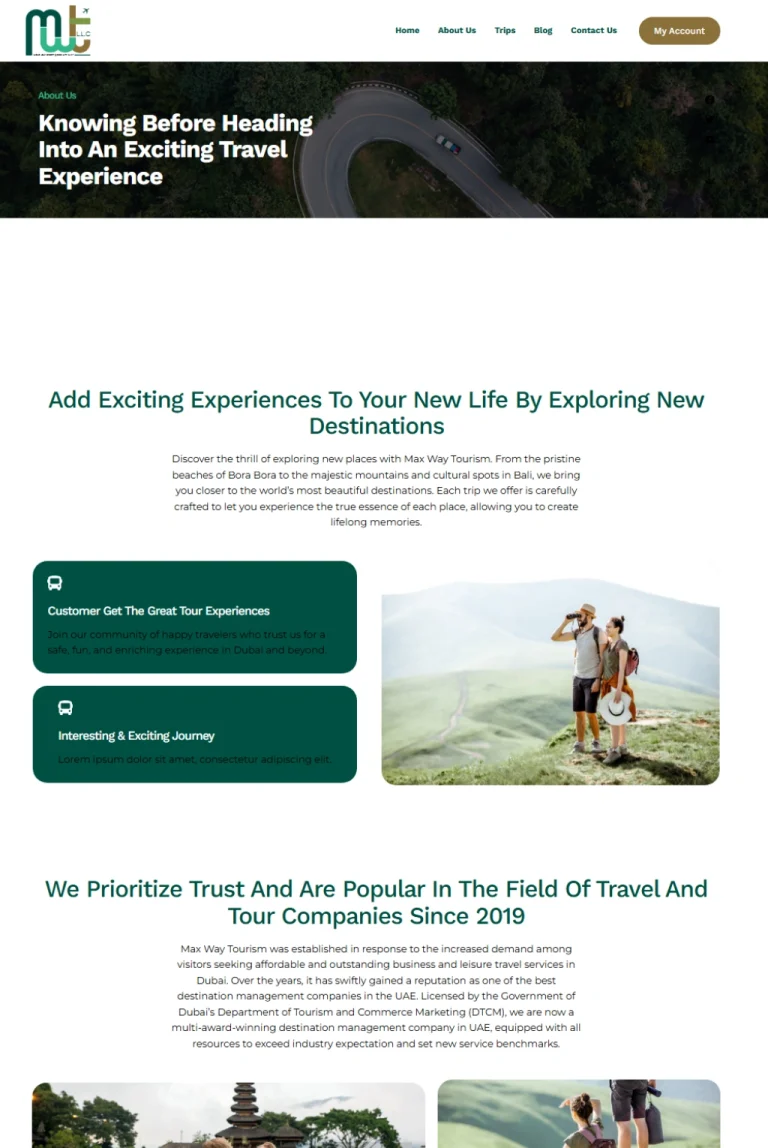 About Us page