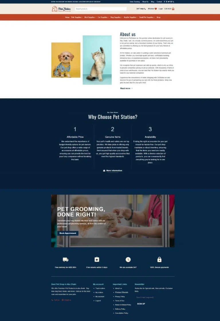 About us page