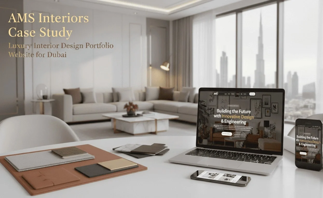AMS Interiors luxury interior design website case study by Newton Byte