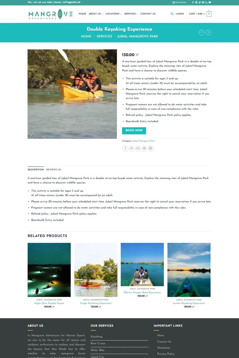 Booking Detail page