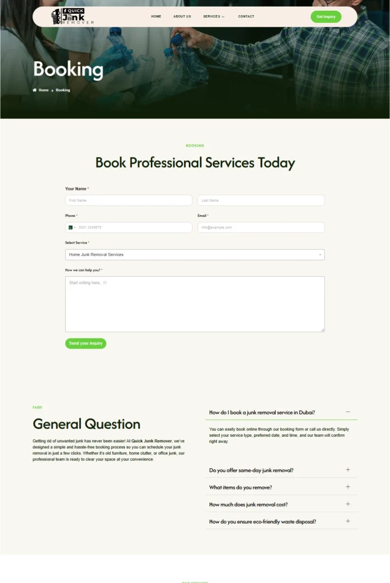 Booking Page