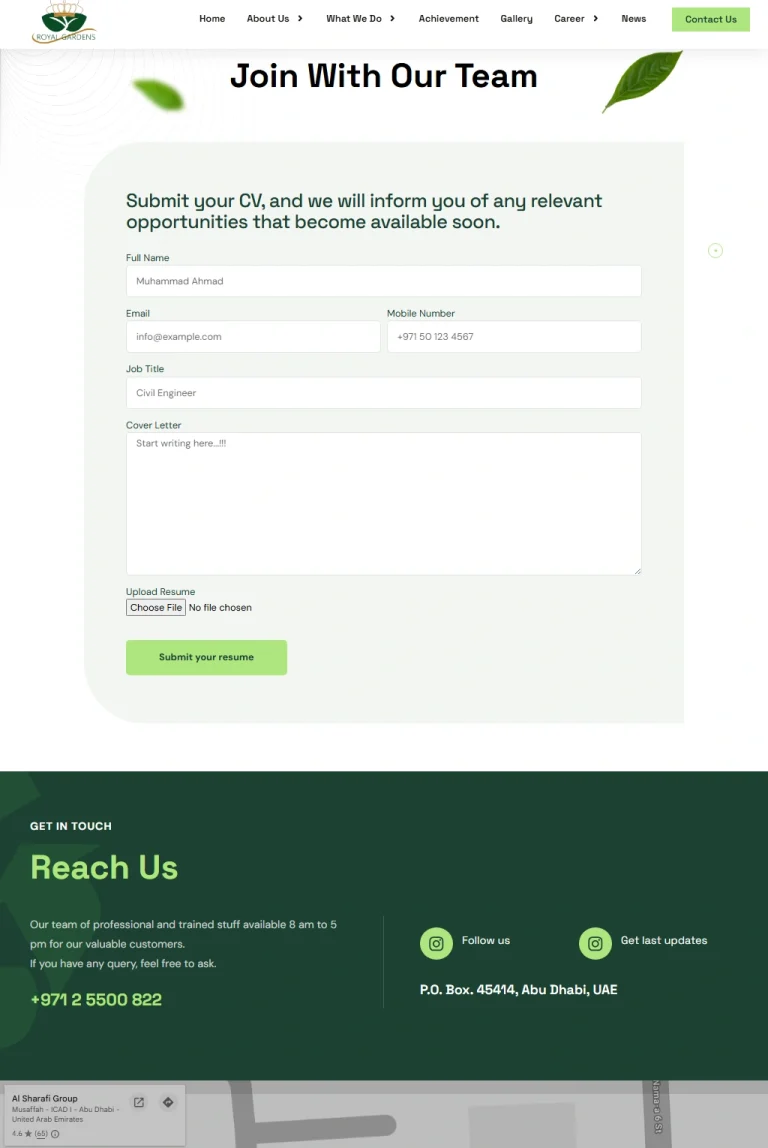 Career Page