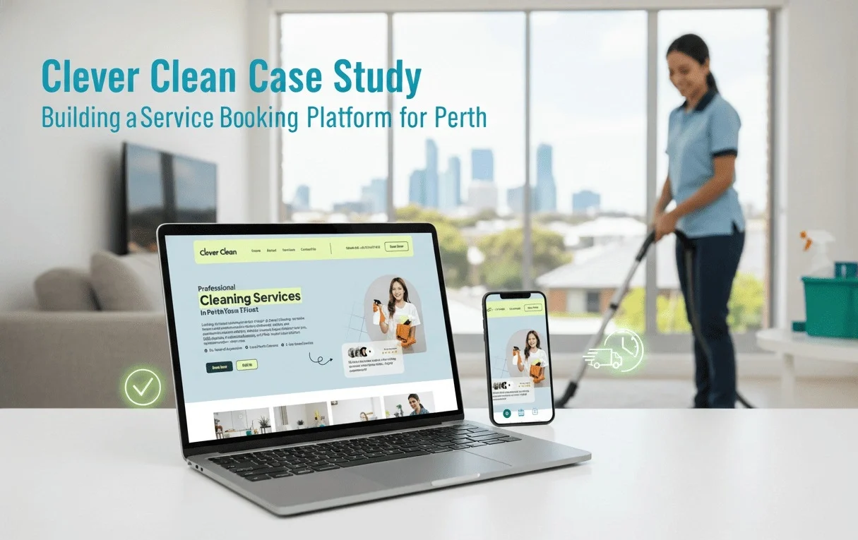 Clever Clean Perth cleaning services website case study by Newton Byte