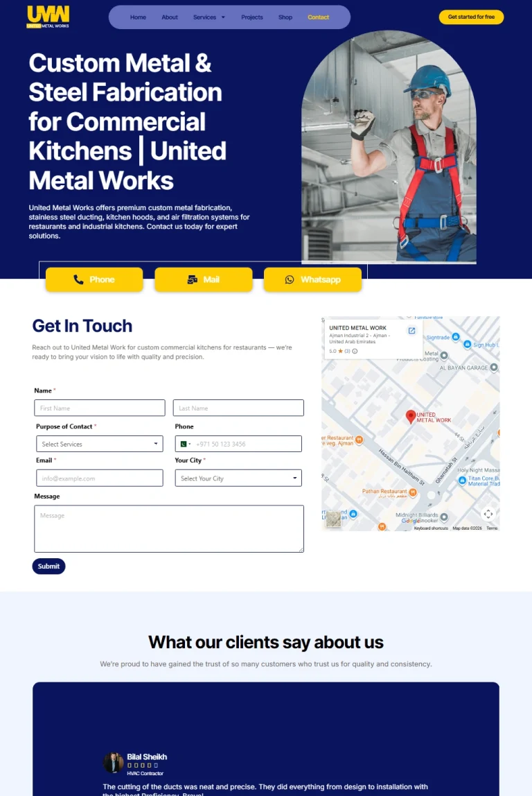 Contact page