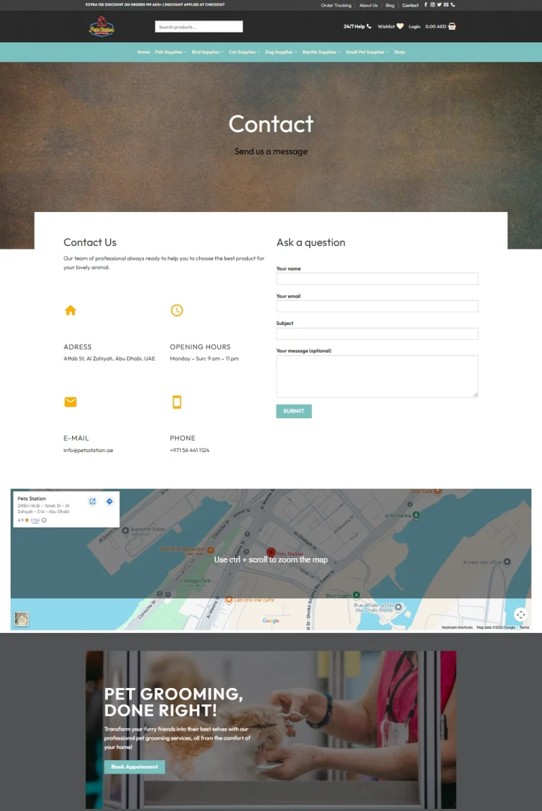 Contact us page