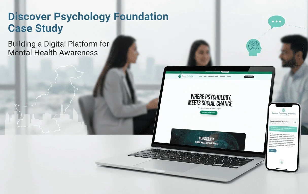 Discover Psychology Foundation mental health website case study by Newton Byte