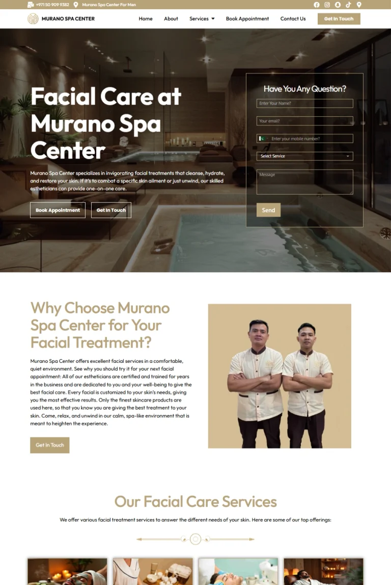Services landing Page