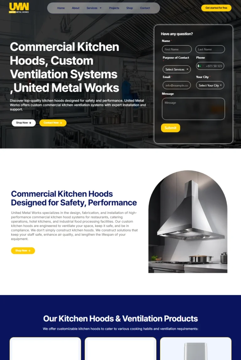 Services landing page