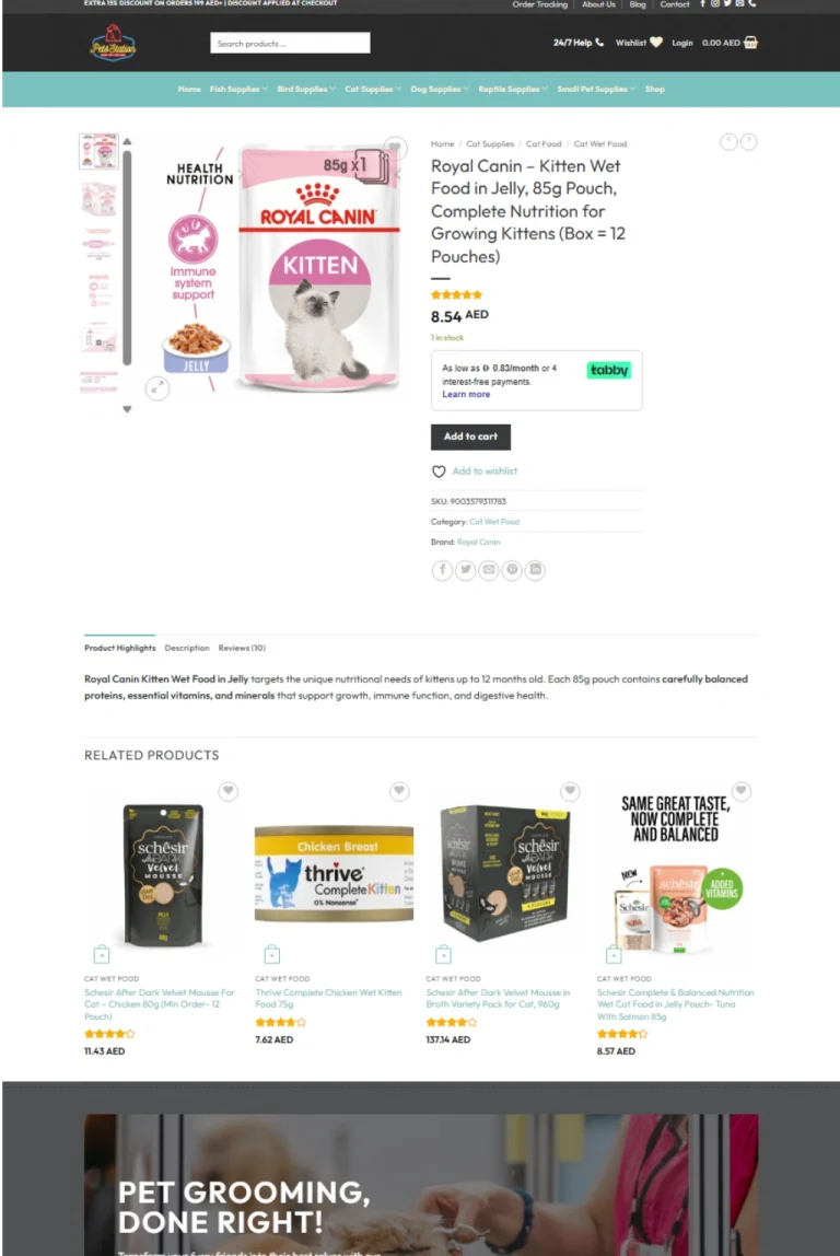Single Product Page