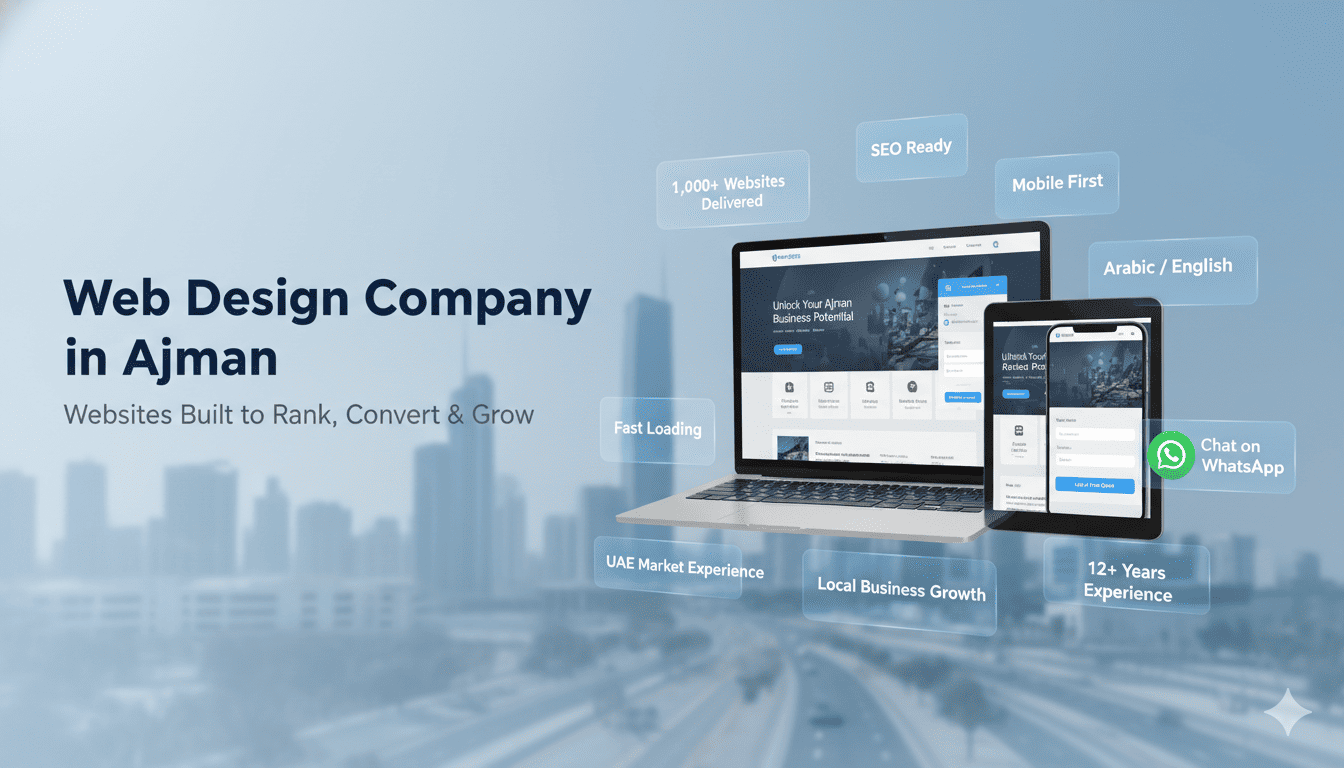 Web design company in Ajman offering professional website design and development services for local businesses