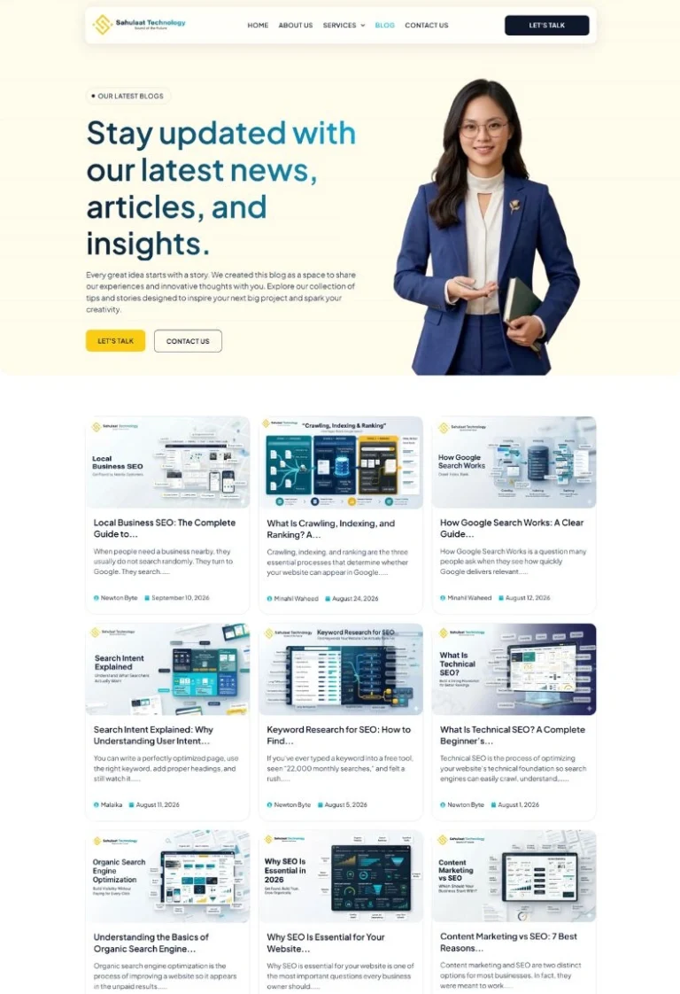 Sahulaat Blog page